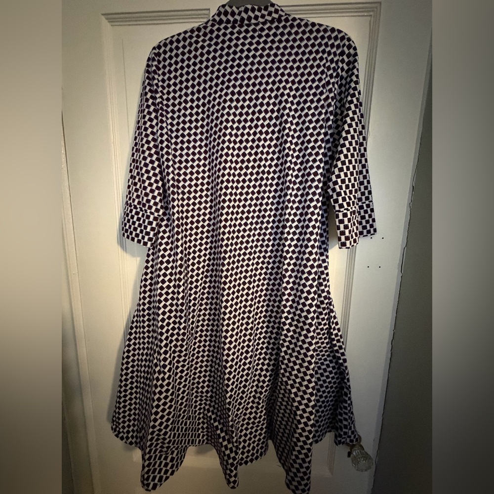 Zuri Kenya Dress Sz M/L Checkers Print - Picture 2 of 6